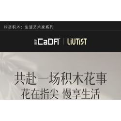 CaDA DoubleE C59025 Xếp hình lắp ráp ghép mô hình Nghệ thuật cắm hoa theo trường phái Livtist Trung Quốc: Huaiqiu