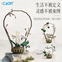 CaDA DoubleE C59026 Xếp hình lắp ráp ghép mô hình Nghệ thuật cắm hoa theo chủ nghĩa Livtist Trung Quốc: Yidong