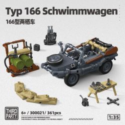 ThirdParty 300021 Typ 166 Schwimmwagen Xếp hình lắp ráp ghép mô hình Xe lội nước Type 166 của Đức 1:35