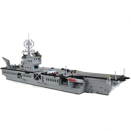 AUSINI 22111 Enlighten 113 Qman 113 non  TÀU SÂN BAY bộ đồ chơi xếp lắp ráp ghép mô hình Military Army COMBATZONES AIRCRAFT CARRIER Quân Sự Bộ Đội 990 khối
