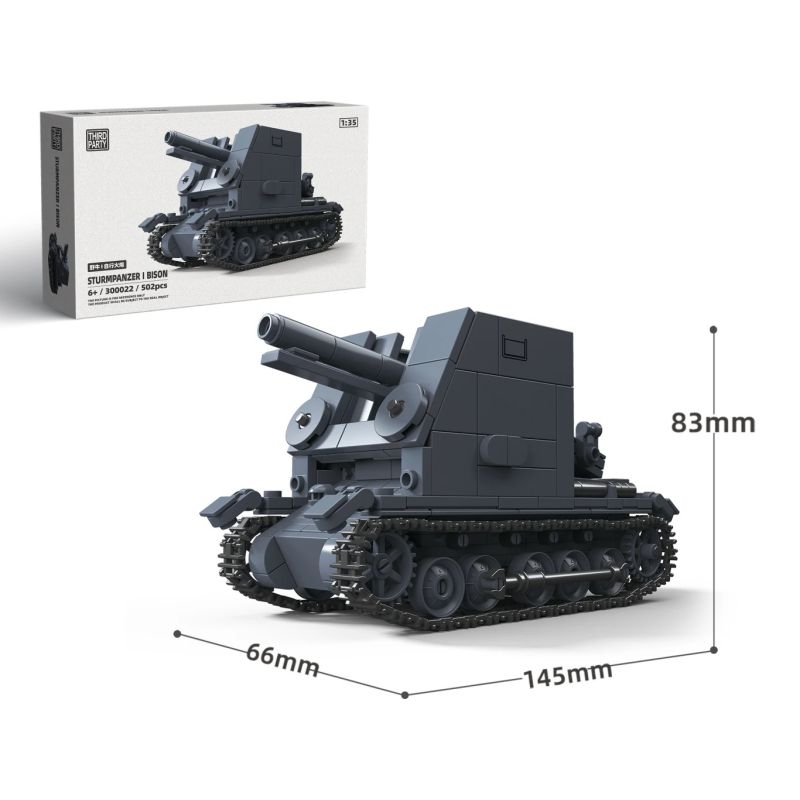 ThirdParty 300021 Sturmpanzer I Bison Xếp hình lắp ráp ghép mô hình Pháo tự hành Bison I của Đức 1:35