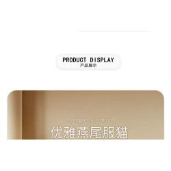 ZHEGAO 662501 Xếp hình lắp ráp ghép mô hình mèo tuxedo