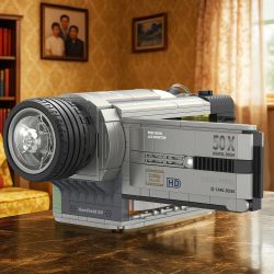 ZHEGAO 662505 Xếp hình lắp ráp ghép mô hình Máy nghe nhạc DV cổ điển