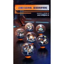 JAKI CK254 Xếp hình lắp ráp ghép mô hình Bóng Jenga hàng không vũ trụ 6 loại