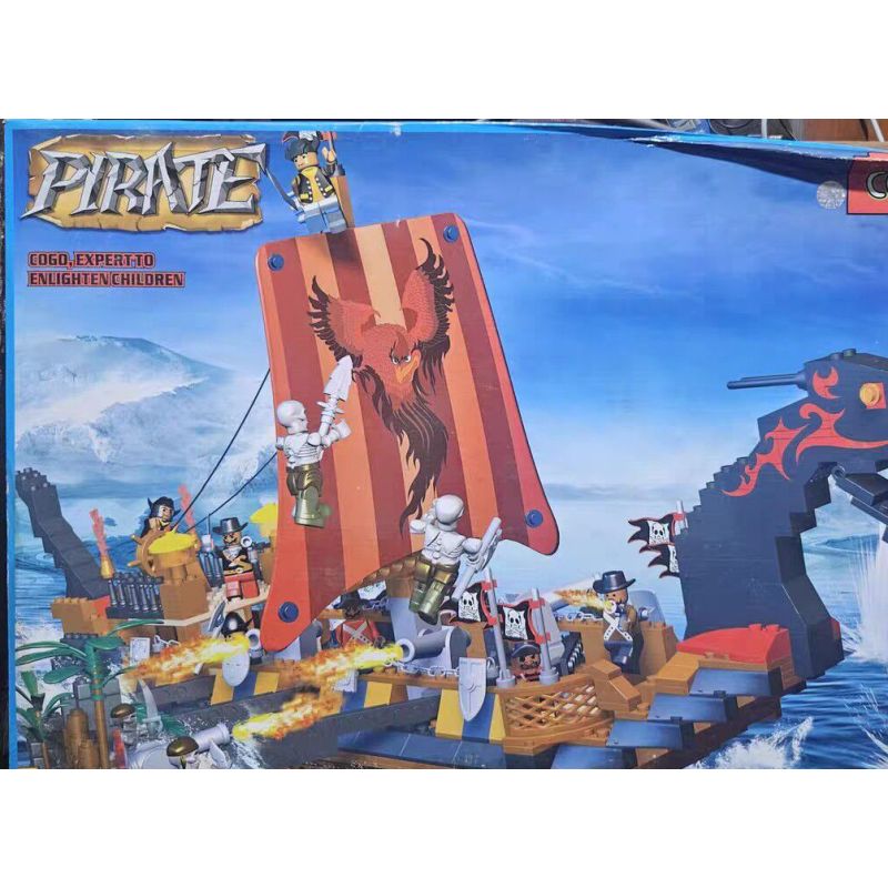 COGO 3105 Xếp hình lắp ráp ghép mô hình tàu cướp biển