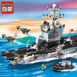 Enlighten 826 Qman 826 non  TÀU SÂN BAY bộ đồ chơi xếp lắp ráp ghép mô hình Military Army COMBATZONES AIRCRAFT CARRIER Quân Sự Bộ Đội 508 khối