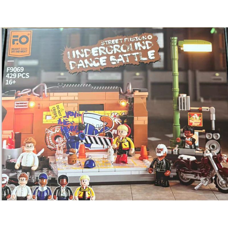 FO F9069 Xếp hình lắp ráp ghép mô hình Hát đường phố