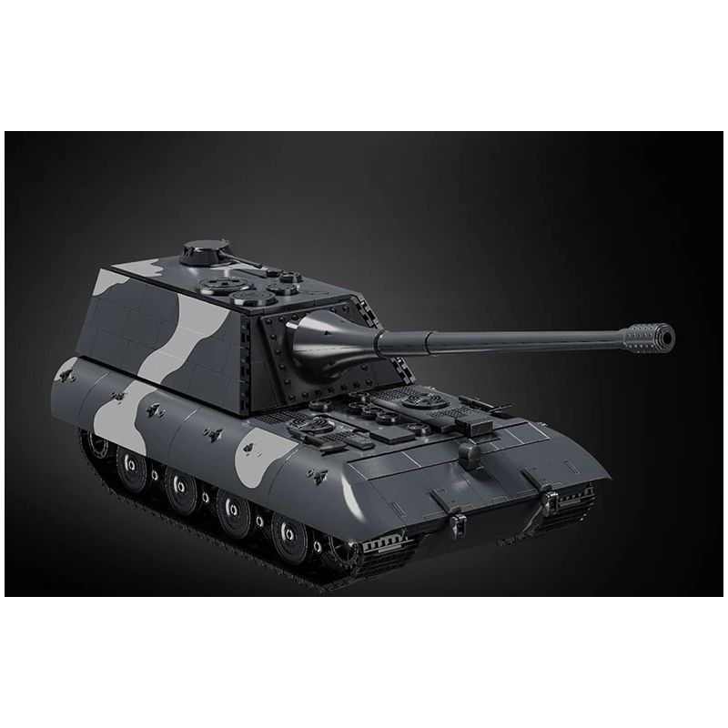 12GO 97018 Jagopanzer E-100 Xếp hình lắp ráp ghép mô hình Pháo chống tăng E-100 1:28