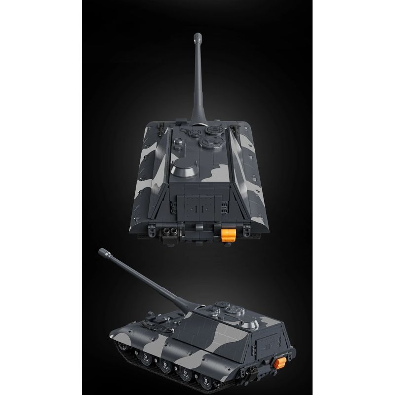 12GO 97018 Jagopanzer E-100 Xếp hình lắp ráp ghép mô hình Pháo chống tăng E-100 1:28