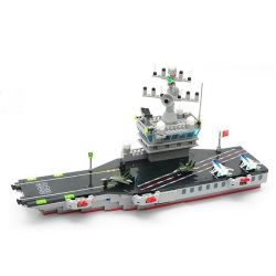 Enlighten 826 Qman 826 non  TÀU SÂN BAY bộ đồ chơi xếp lắp ráp ghép mô hình Military Army COMBATZONES AIRCRAFT CARRIER Quân Sự Bộ Đội 508 khối