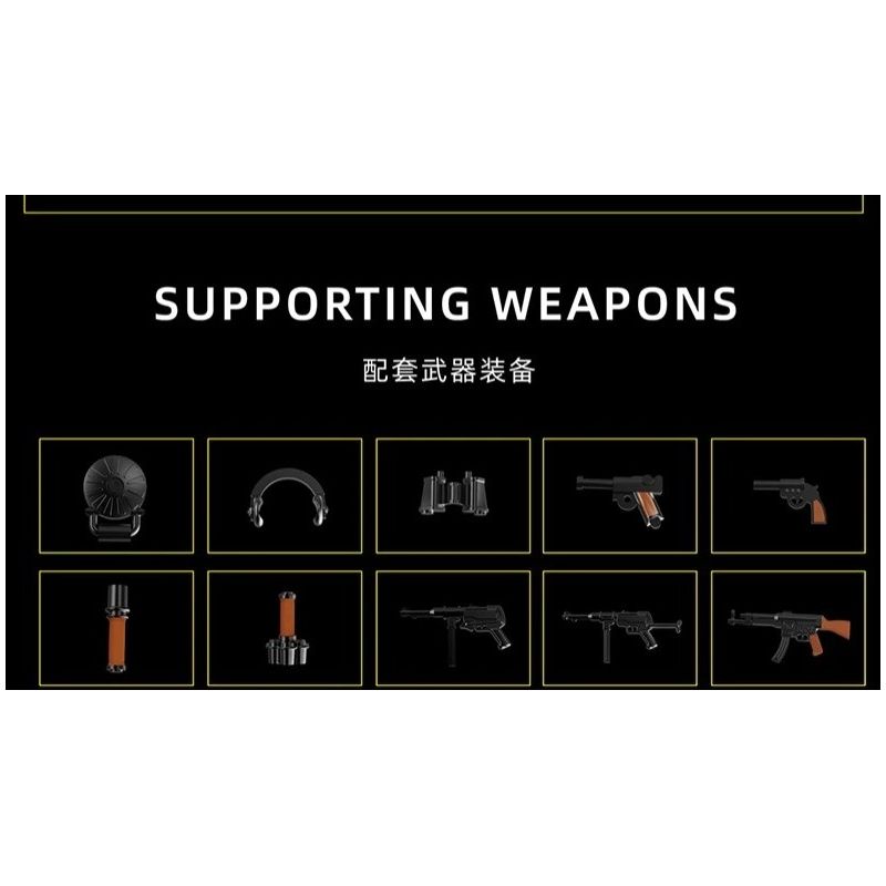 12GO 97018 Jagopanzer E-100 Xếp hình lắp ráp ghép mô hình Pháo chống tăng E-100 1:28