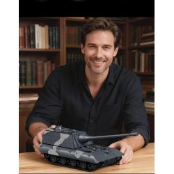 12GO 97018 Jagopanzer E-100 Xếp hình lắp ráp ghép mô hình Pháo chống tăng E-100 1:28