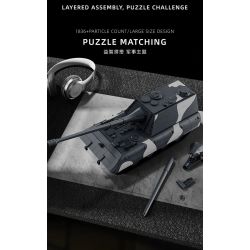 12GO 97018 Jagopanzer E-100 Xếp hình lắp ráp ghép mô hình Pháo chống tăng E-100 1:28