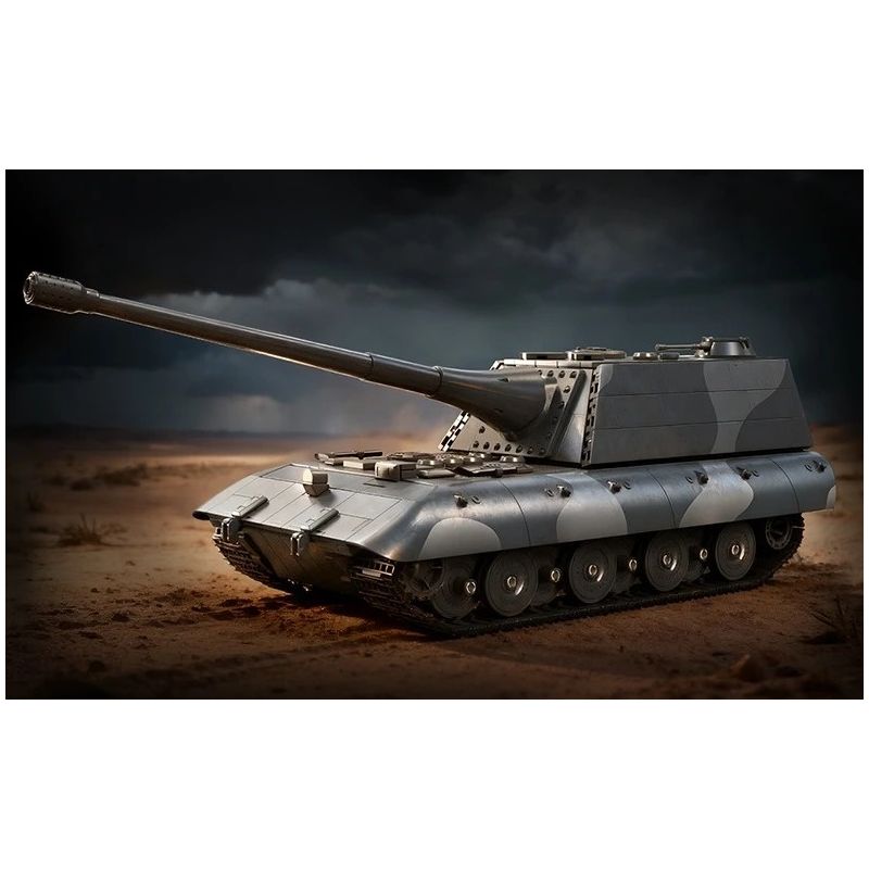 12GO 97018 Jagopanzer E-100 Xếp hình lắp ráp ghép mô hình Pháo chống tăng E-100 1:28
