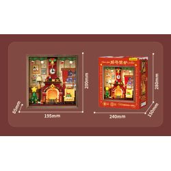 Wekki 516165 Xếp hình lắp ráp ghép mô hình Độc quyền Giáng sinh: Lò sưởi mùa đông ấm áp