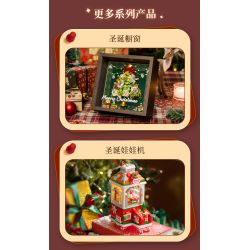 Wekki 516165 Xếp hình lắp ráp ghép mô hình Độc quyền Giáng sinh: Lò sưởi mùa đông ấm áp