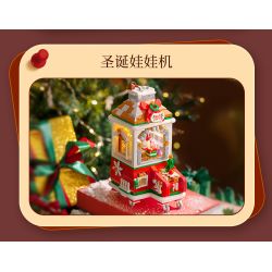 Wekki 516165 Xếp hình lắp ráp ghép mô hình Độc quyền Giáng sinh: Lò sưởi mùa đông ấm áp