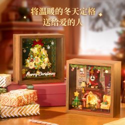 Wekki 516165 Xếp hình lắp ráp ghép mô hình Độc quyền Giáng sinh: Lò sưởi mùa đông ấm áp