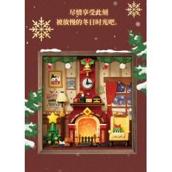 Wekki 516165 Xếp hình lắp ráp ghép mô hình Độc quyền Giáng sinh: Lò sưởi mùa đông ấm áp