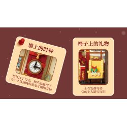 Wekki 516165 Xếp hình lắp ráp ghép mô hình Độc quyền Giáng sinh: Lò sưởi mùa đông ấm áp