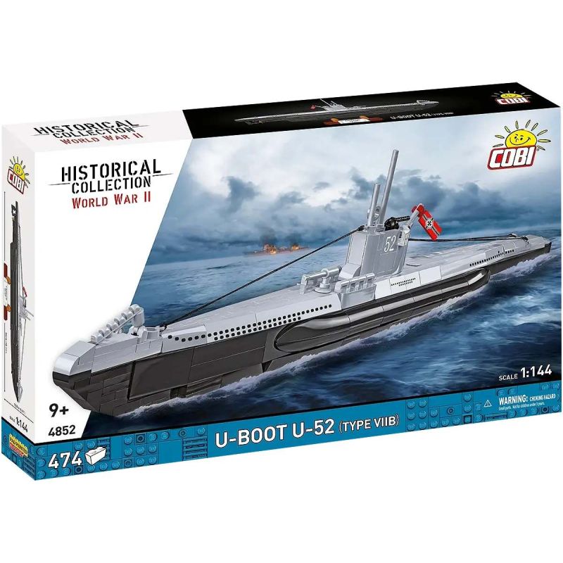 COBI 4852 Xếp hình lắp ráp ghép mô hình U型潜艇 U-Boat U-52 (Loại VIIB)