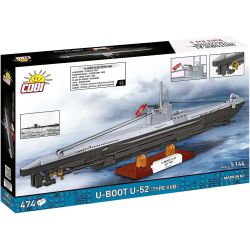 COBI 4852 Xếp hình lắp ráp ghép mô hình U型潜艇 U-Boat U-52 (Loại VIIB)