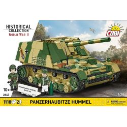 COBI 2663 Panzerhaubitze Hummel Xếp hình lắp ráp ghép mô hình Pháo bọc thép Panzer Haubitze của quân đội Đức