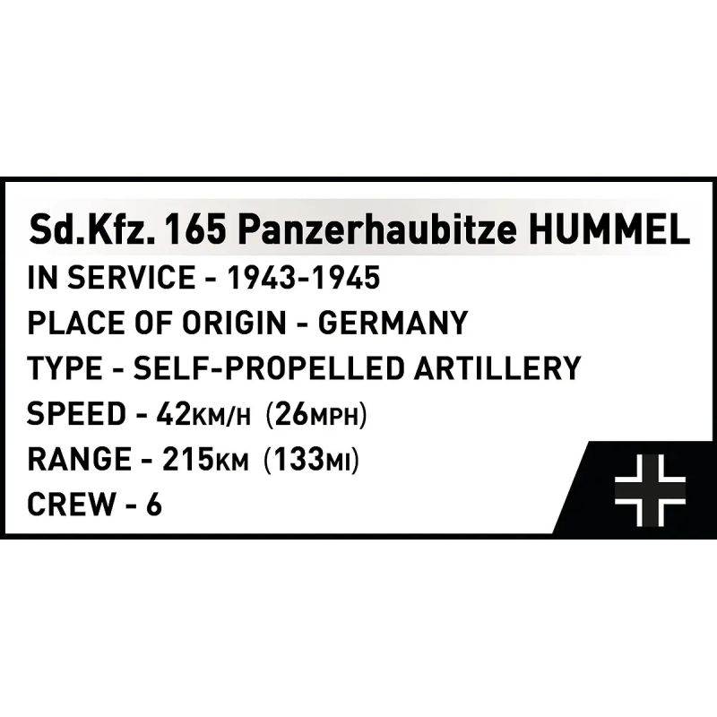 COBI 2663 Panzerhaubitze Hummel Xếp hình lắp ráp ghép mô hình Pháo bọc thép Panzer Haubitze của quân đội Đức