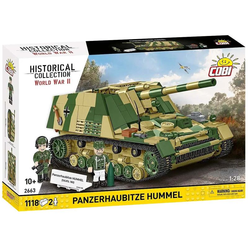 COBI 2663 Panzerhaubitze Hummel Xếp hình lắp ráp ghép mô hình Pháo bọc thép Panzer Haubitze của quân đội Đức