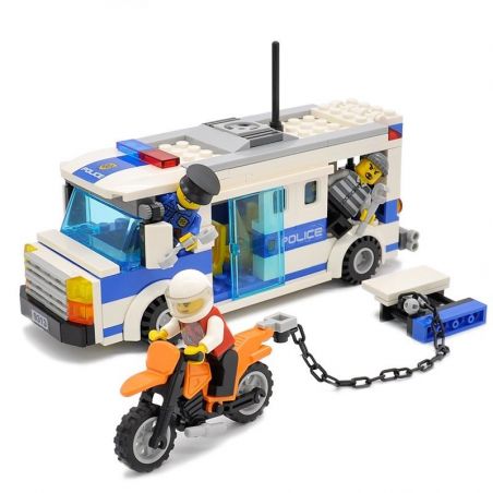 GUDI 9313 non  XE CHỞ PHẠM NHÂN bộ đồ chơi xếp lắp ráp ghép mô hình City POLICE Thành Phố 204 khối
