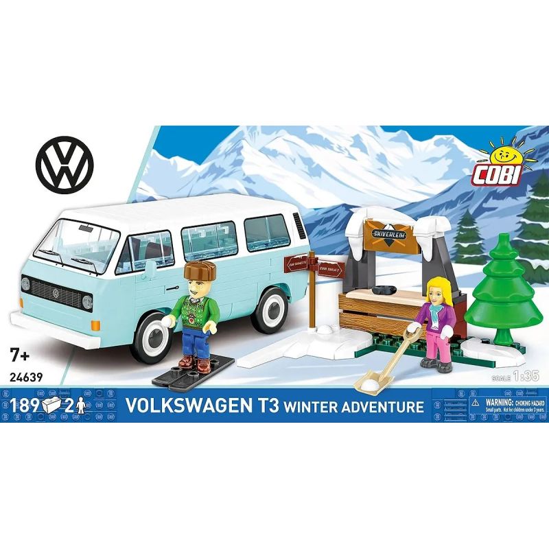 COBI 24639 Volkswagen T3 Winter Adventure Xếp hình lắp ráp ghép mô hình Cuộc phiêu lưu mùa đông của Volkswagen T3 Station Wagon