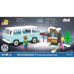 COBI 24639 Volkswagen T3 Winter Adventure Xếp hình lắp ráp ghép mô hình Cuộc phiêu lưu mùa đông của Volkswagen T3 Station Wagon