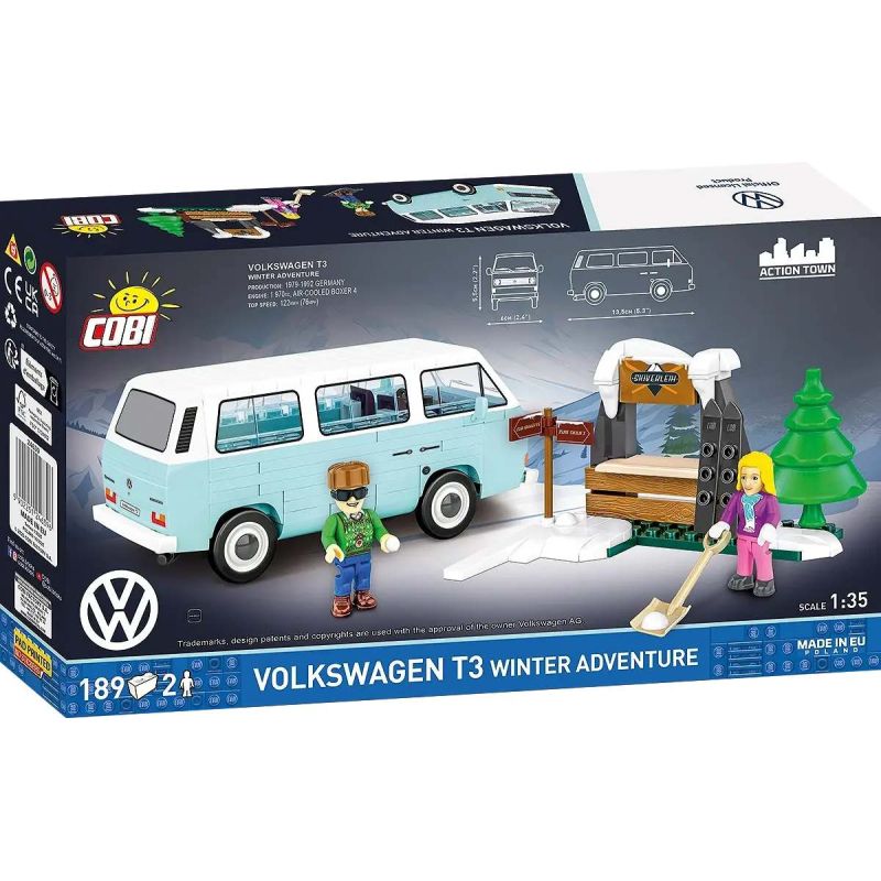 COBI 24639 Volkswagen T3 Winter Adventure Xếp hình lắp ráp ghép mô hình Cuộc phiêu lưu mùa đông của Volkswagen T3 Station Wagon