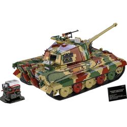 COBI 2808 Tiger II Königstiger Xếp hình lắp ráp ghép mô hình Xe tăng hạng nặng King Tiger 1:12