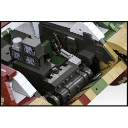 COBI 2808 Tiger II Königstiger Xếp hình lắp ráp ghép mô hình Xe tăng hạng nặng King Tiger 1:12