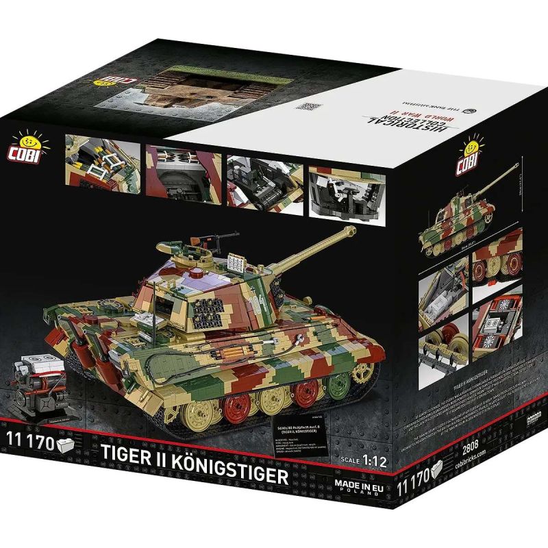 COBI 2808 Tiger II Königstiger Xếp hình lắp ráp ghép mô hình Xe tăng hạng nặng King Tiger 1:12