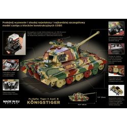 COBI 2808 Tiger II Königstiger Xếp hình lắp ráp ghép mô hình Xe tăng hạng nặng King Tiger 1:12