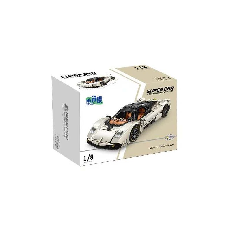 small angle JD118 Pagani Utopia Car Xếp hình lắp ráp ghép mô hình Xe thể thao Pagani Utopia 1:8