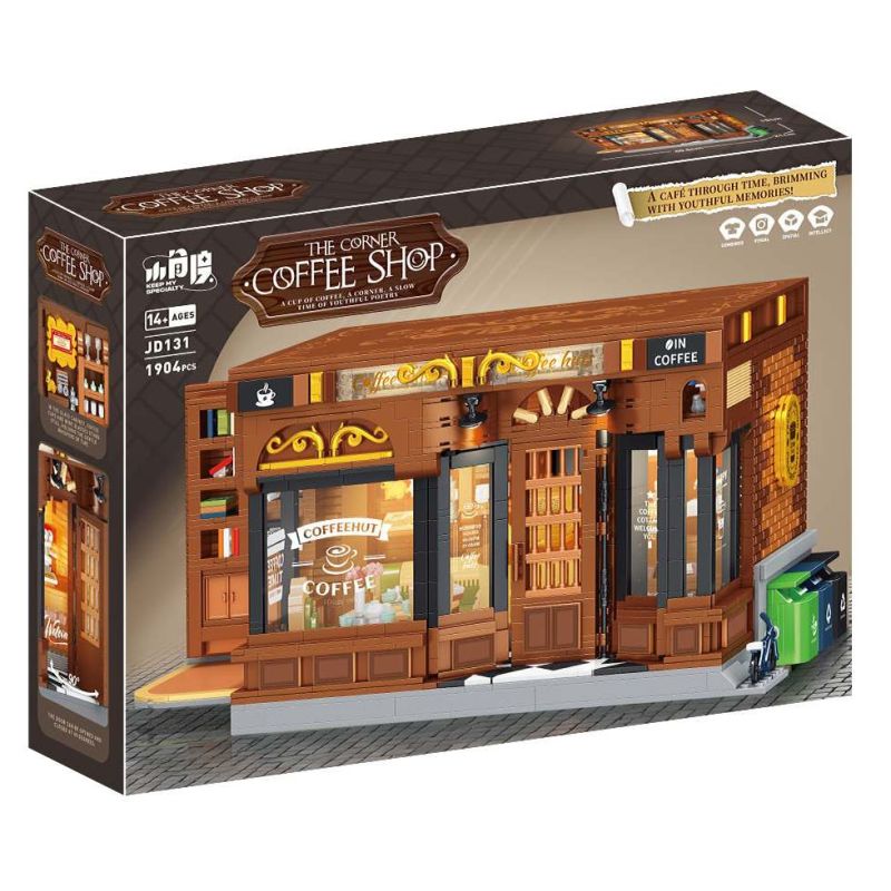 small angle JD131 Coffee shop - the corner Xếp hình lắp ráp ghép mô hình quán cà phê