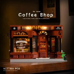 small angle JD131 Coffee shop - the corner Xếp hình lắp ráp ghép mô hình quán cà phê
