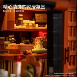 small angle JD131 Coffee shop - the corner Xếp hình lắp ráp ghép mô hình quán cà phê