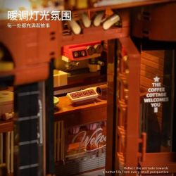 small angle JD131 Coffee shop - the corner Xếp hình lắp ráp ghép mô hình quán cà phê