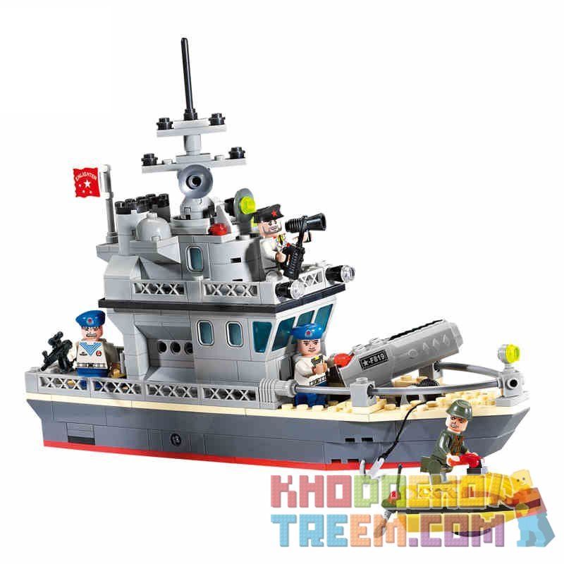 Enlighten 819 Qman 819 non  TẤN CÔNG CĂN CỨ TRÊN ĐẢO bộ đồ chơi xếp lắp ráp ghép mô hình Military Army COMBATZONES FORT OF THE ISLAND Quân Sự Bộ Đội 505 khối