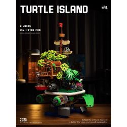 small angle JD125 Turtle Island Xếp hình lắp ráp ghép mô hình đảo rùa