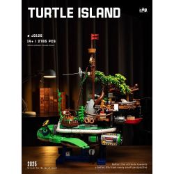 small angle JD125 Turtle Island Xếp hình lắp ráp ghép mô hình đảo rùa