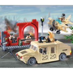 Enlighten 817 Qman 817 non  XE HUMMER BỌC THÉP bộ đồ chơi xếp lắp ráp ghép mô hình Military Army COMBATZONES HUMMERS Quân Sự Bộ Đội 323 khối
