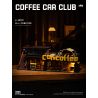 small angle JD113 Coffee Car Club Xếp hình lắp ráp ghép mô hình Quán cà phê sửa chữa ô tô