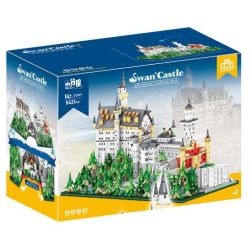 small angle JD097 Swan Castle Xếp hình lắp ráp ghép mô hình Lâu đài Neuschwanstein
