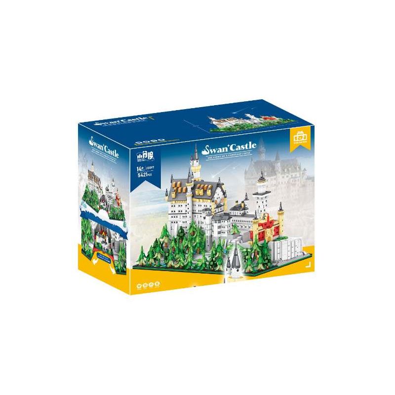 small angle JD097 Swan Castle Xếp hình lắp ráp ghép mô hình Lâu đài Neuschwanstein