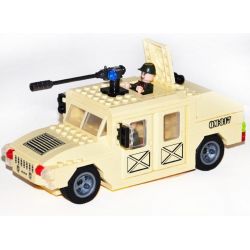 Enlighten 817 Qman 817 non  XE HUMMER BỌC THÉP bộ đồ chơi xếp lắp ráp ghép mô hình Military Army COMBATZONES HUMMERS Quân Sự Bộ Đội 323 khối